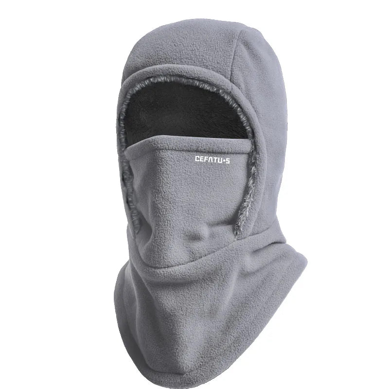 Ice light grey fleece balaclava