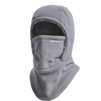 Ice light grey fleece balaclava