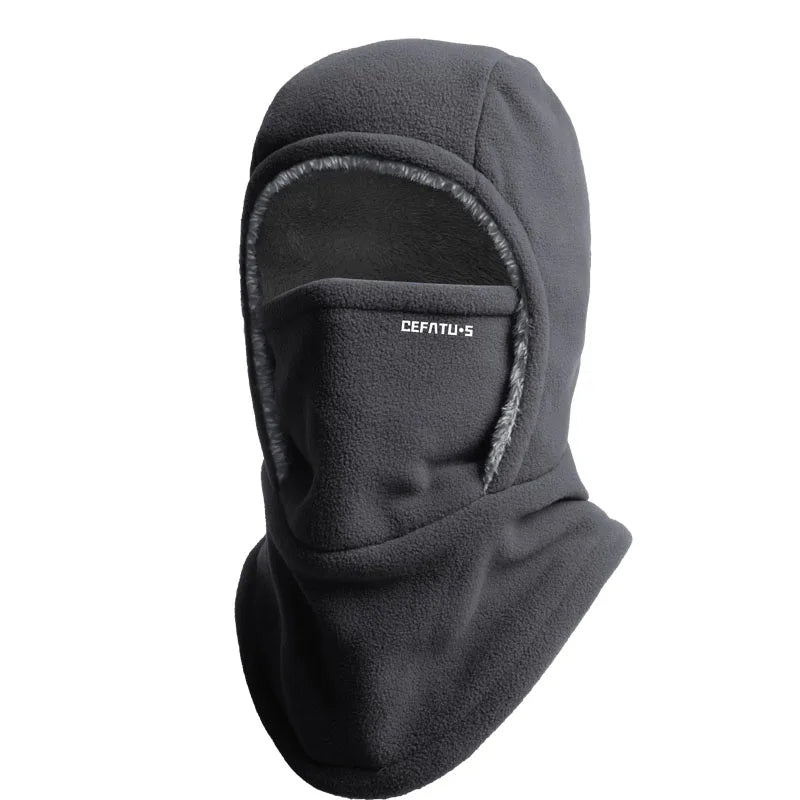 Charcoal grey fleece balaclava