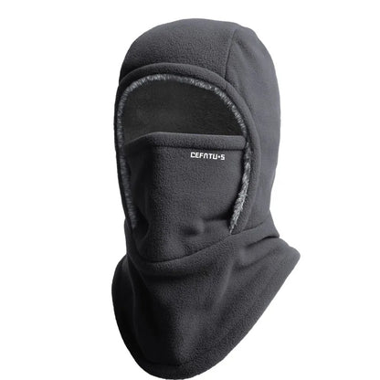 Charcoal grey fleece balaclava