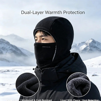Dual-layer warmth: windproof fleece outer and plush fleece lining