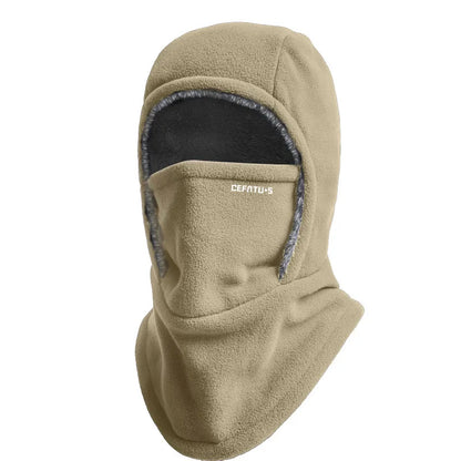Beige fleece balaclava