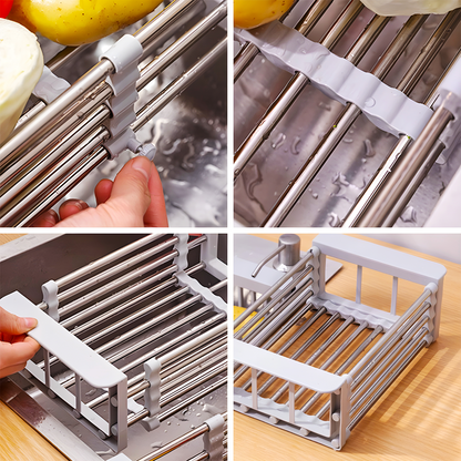 Expandable Stainless Steel Sink Drain Rack