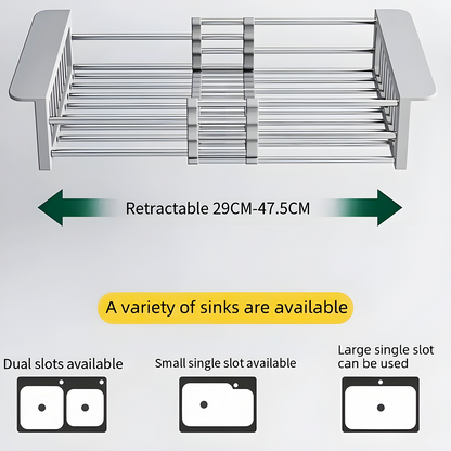 Expandable Stainless Steel Sink Drain Rack