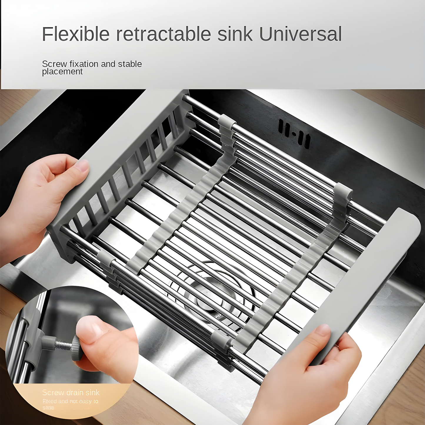 Expandable Stainless Steel Sink Drain Rack