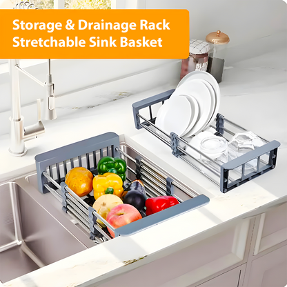 Expandable Stainless Steel Sink Drain Rack