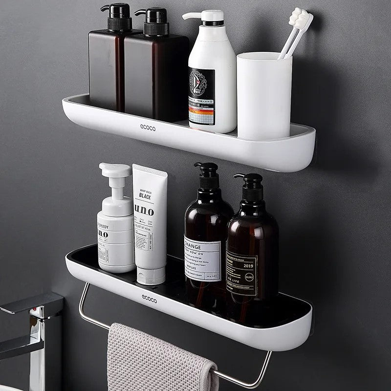 Drill Free Elegant Bathroom Wall Shelf Organizer