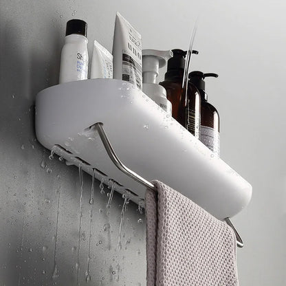 Drill Free Elegant Bathroom Wall Shelf Organizer