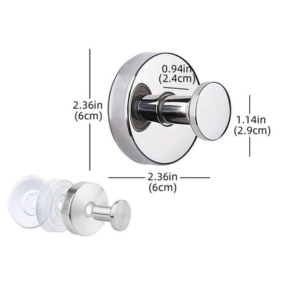 High-Quality Strong Absorption Stainless Steel Wall Hook Set - (2 Pcs)