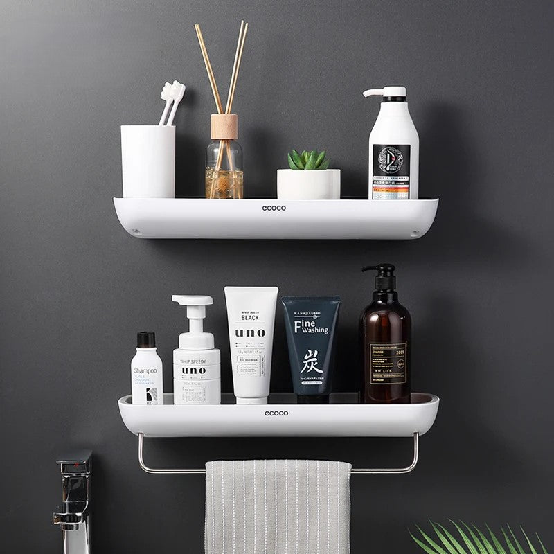 Drill Free Elegant Bathroom Wall Shelf Organizer