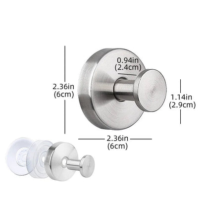 High-Quality Strong Absorption Stainless Steel Wall Hook Set - (2 Pcs)